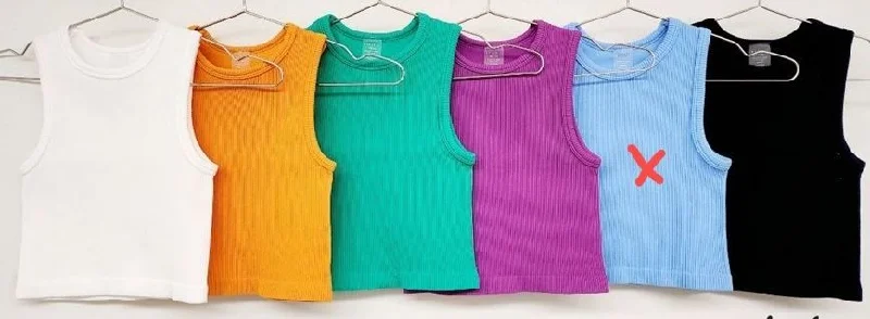 High Neck thick Rib Crop Tank Elegant Women's Formal 