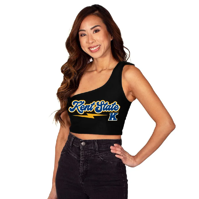 Kent State Lightning One Shoulder Top Hip Women's Retro