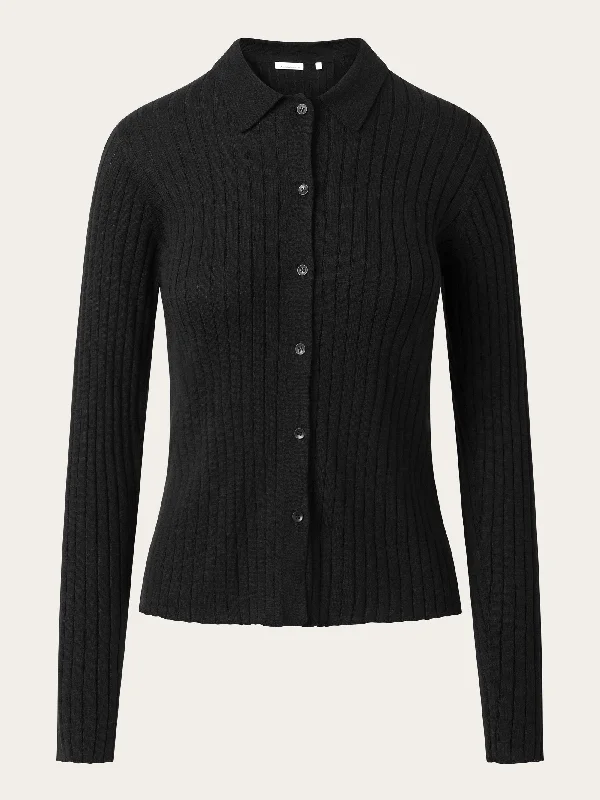 Rib Polo - Tencel™ - Black Jet Bohemian Women's Free