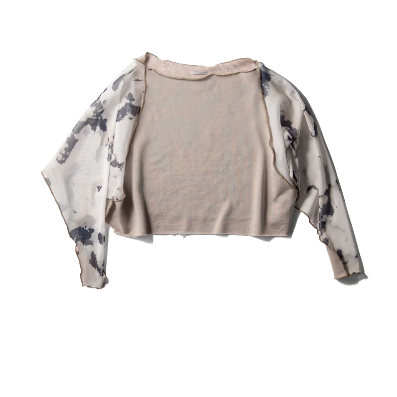 Tulle Fleece Tops / Bleach tulle Cool Women's Distressed