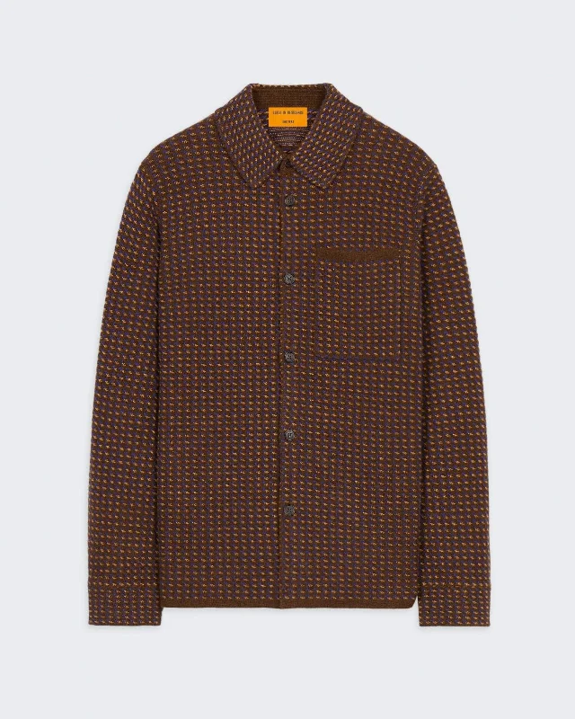 Tweed Work Shirt - Chestnut Combo Bold Women's Statement
