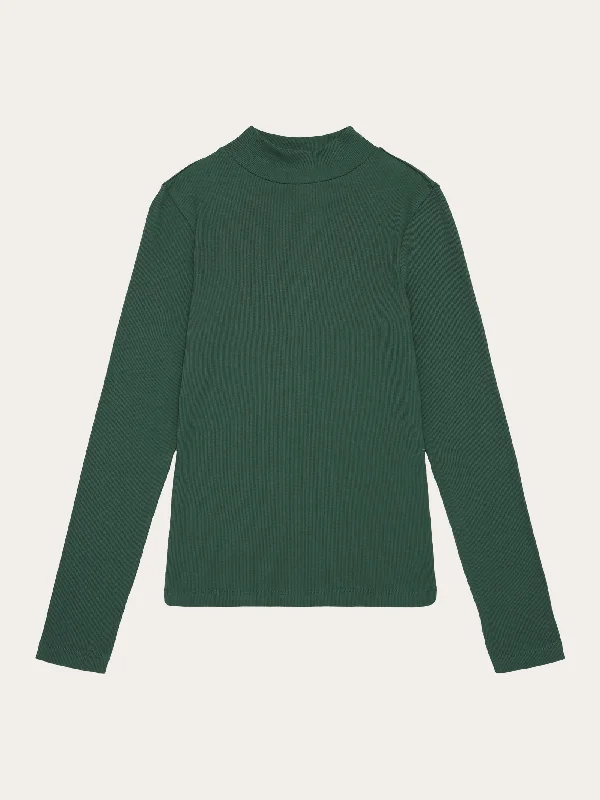 Rib high neck LS - Dark Forest Feminine Women's Style 