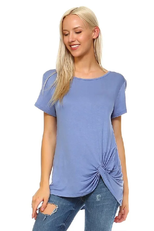 What A Twist Knotted Hem Tunic Top Youthful Women's Anime - inspired