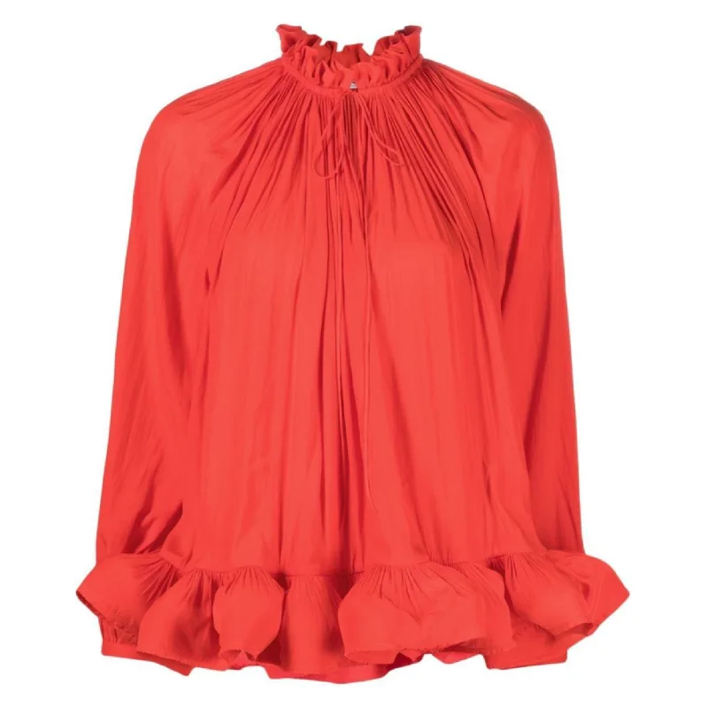 Flare Long Sleeve Blouse Dapper Women's 1920S