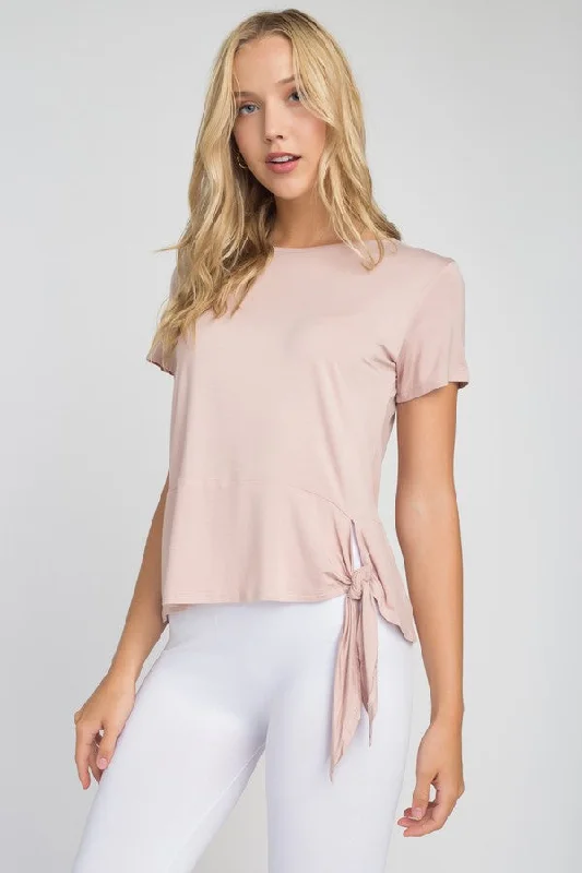 Tied Up In Knots Short Sleeve Top Elegant Women's 