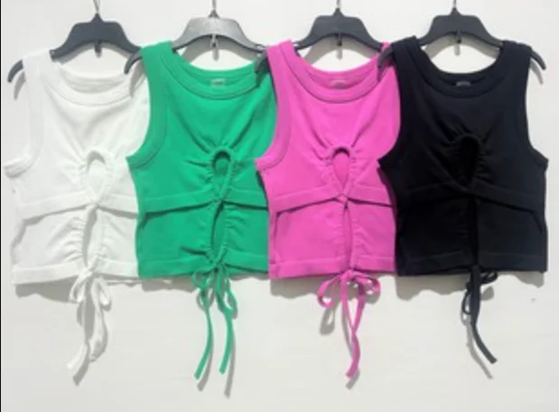 Cut Out Crop Tank Athletic Women's 