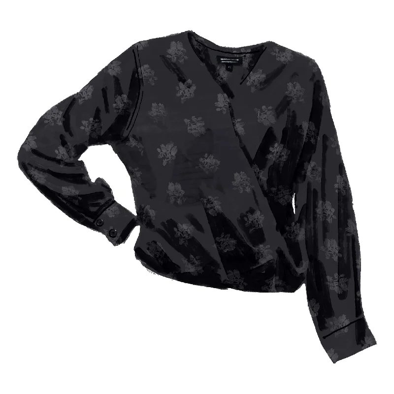Jacquard Wrap Blouse Sustainable Organic