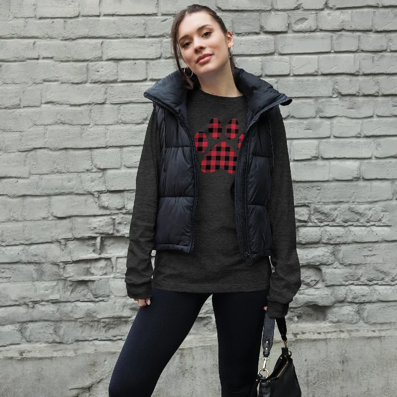 Gingham Paw Long Sleeve Tee Classic Women's Tweed