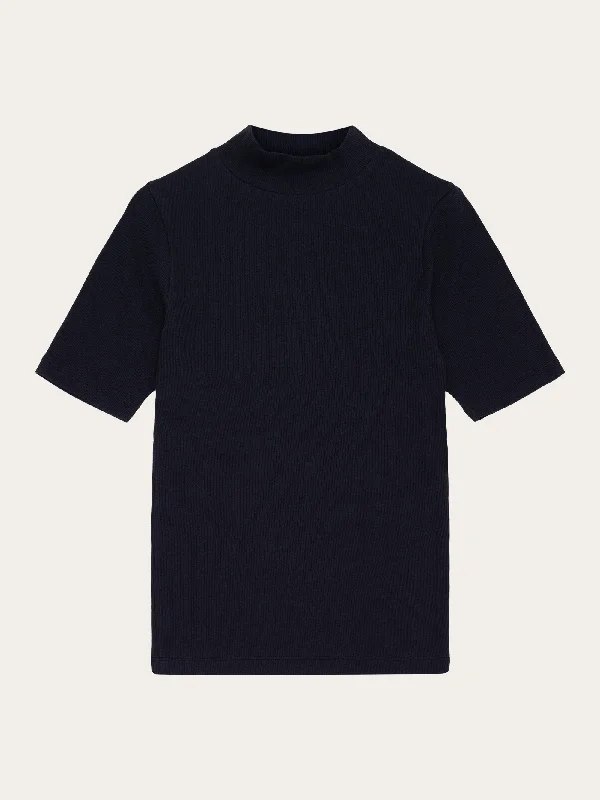 Rib high neck SS - Black Jet Adventure