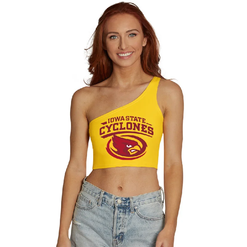 Iowa State Yellow One Shoulder Top Street