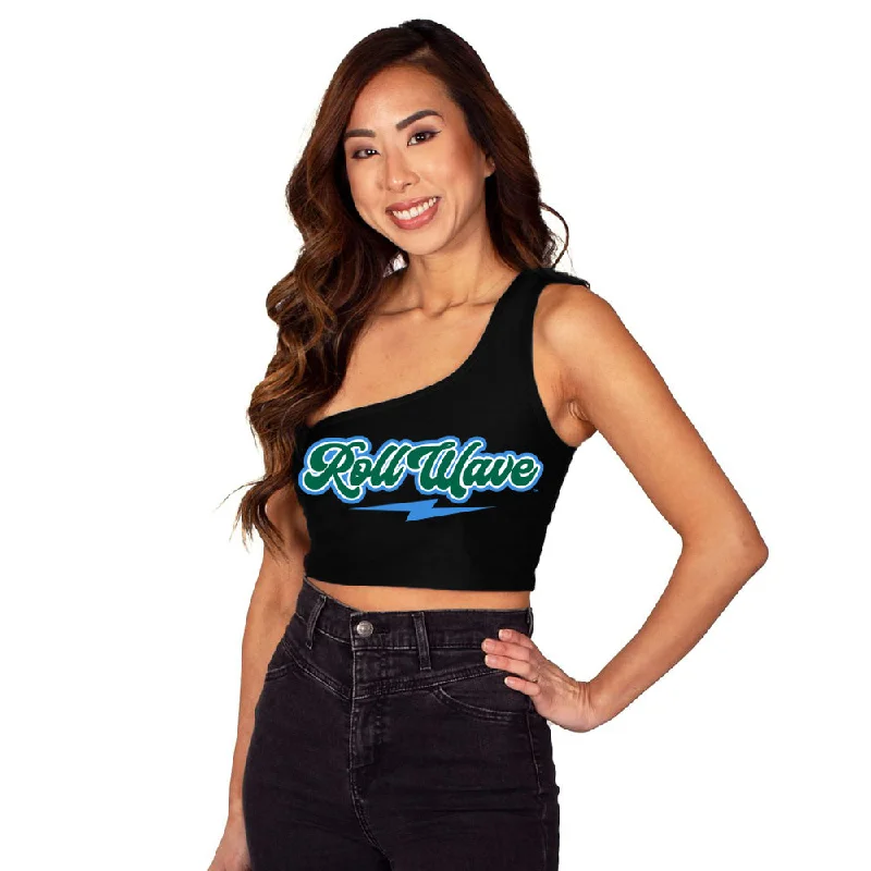 Tulane Lightning One Shoulder Top Country