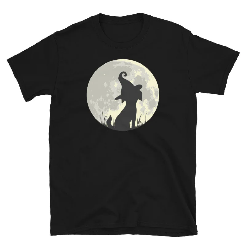 Witchy Cute Dog T-Shirt Unique Women's Upcycled