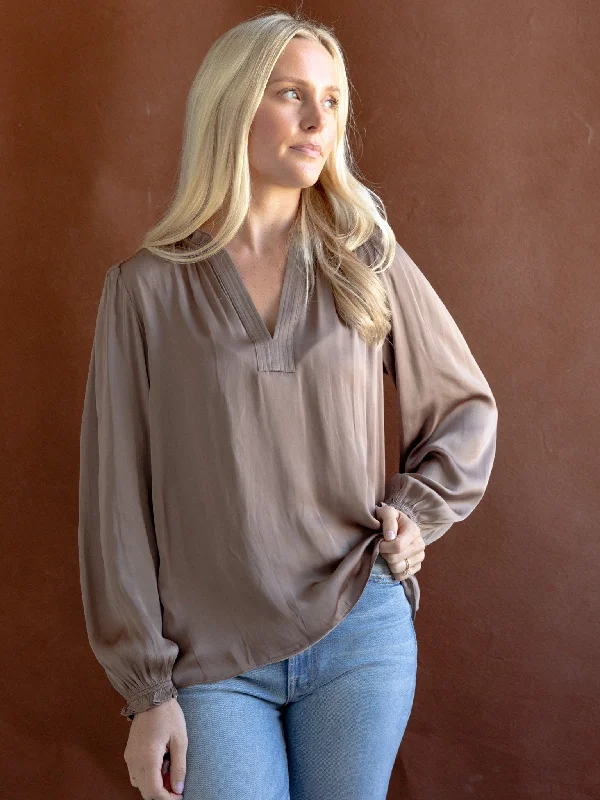 Helena V-Neck Blouse Stylish Women's Neon