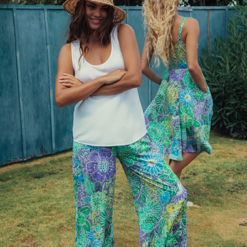 Wide Leg Crop - Wabi Sabi Stylish Women's Neon