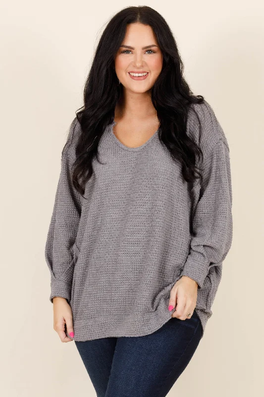 Have Your Heart Again Top, Gray British Gentlewoman Style