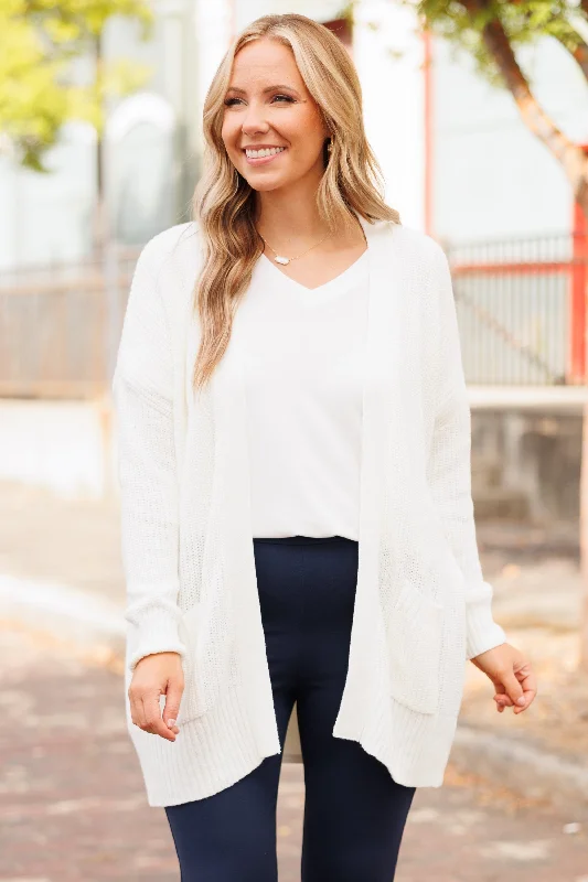 Brighter Than The Moon Cardigan, Cream Youthful Women's Pop