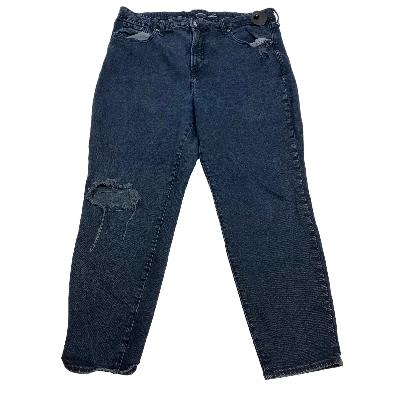 Jeans Straight By Old Navy In Blue Denim, Size: 18 Geometric