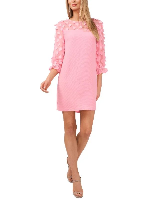 Cece Womens Mixed Media Clover Clip Dress Modern Women's Tech