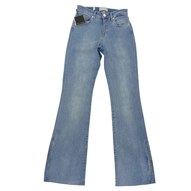 BLUE DENIM JEANS BOOT CUT by CLOTHES MENTOR Size:6 Athletic Women's 
